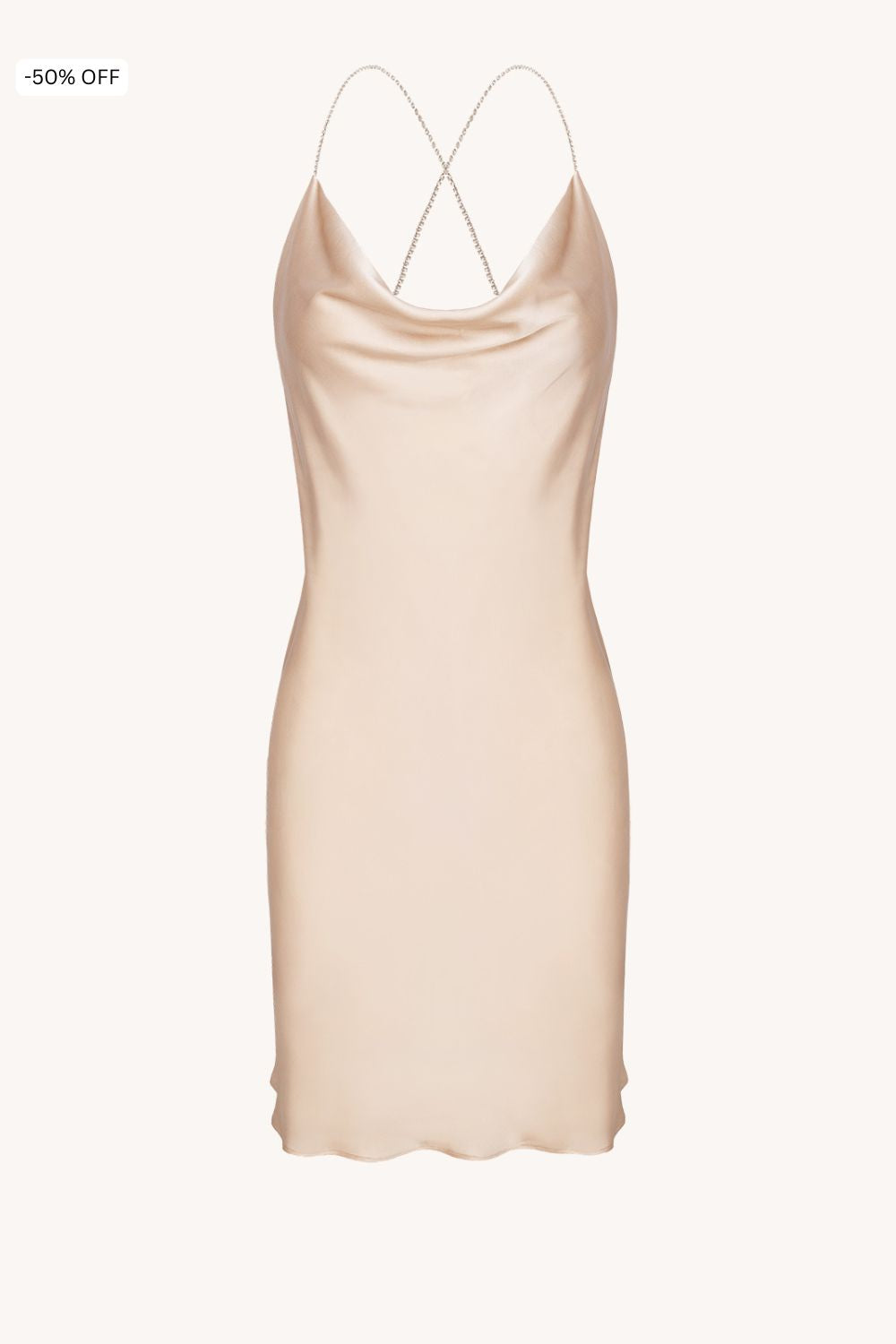 Nancy Mini Champagne silk dress 