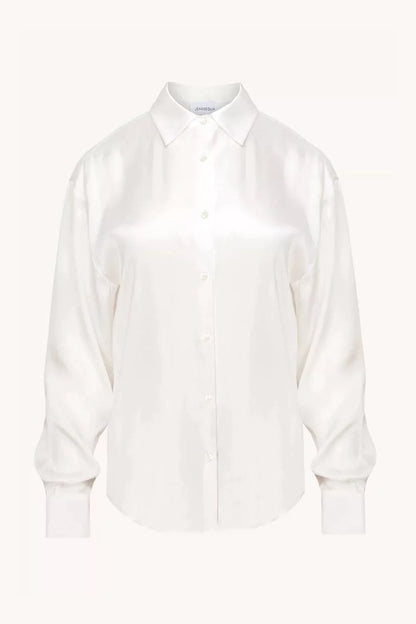 Malaga White silk shirt