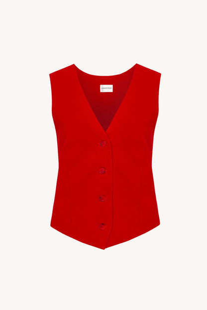 Wool Vest Venis Red