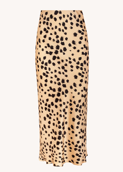 Roanne Maxi Animal silk skirt