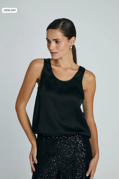 Lima Black silk top 