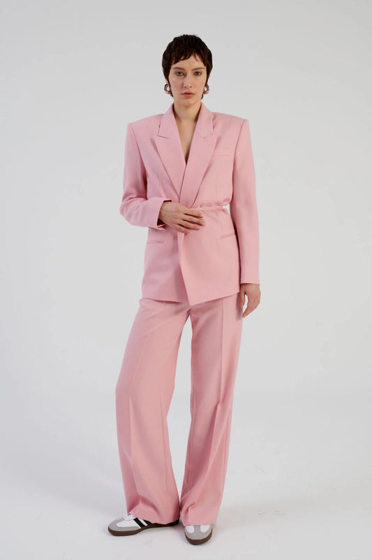 Wełniane spodnie Merano Pink