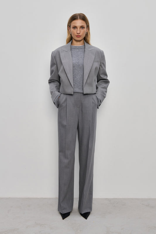 Ales Gray wool trousers