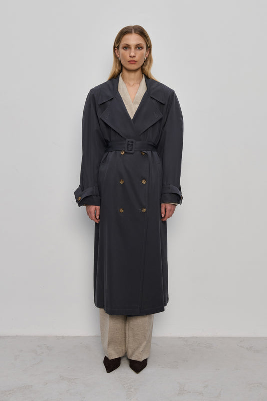 Toulon Graphite Trench Coat 