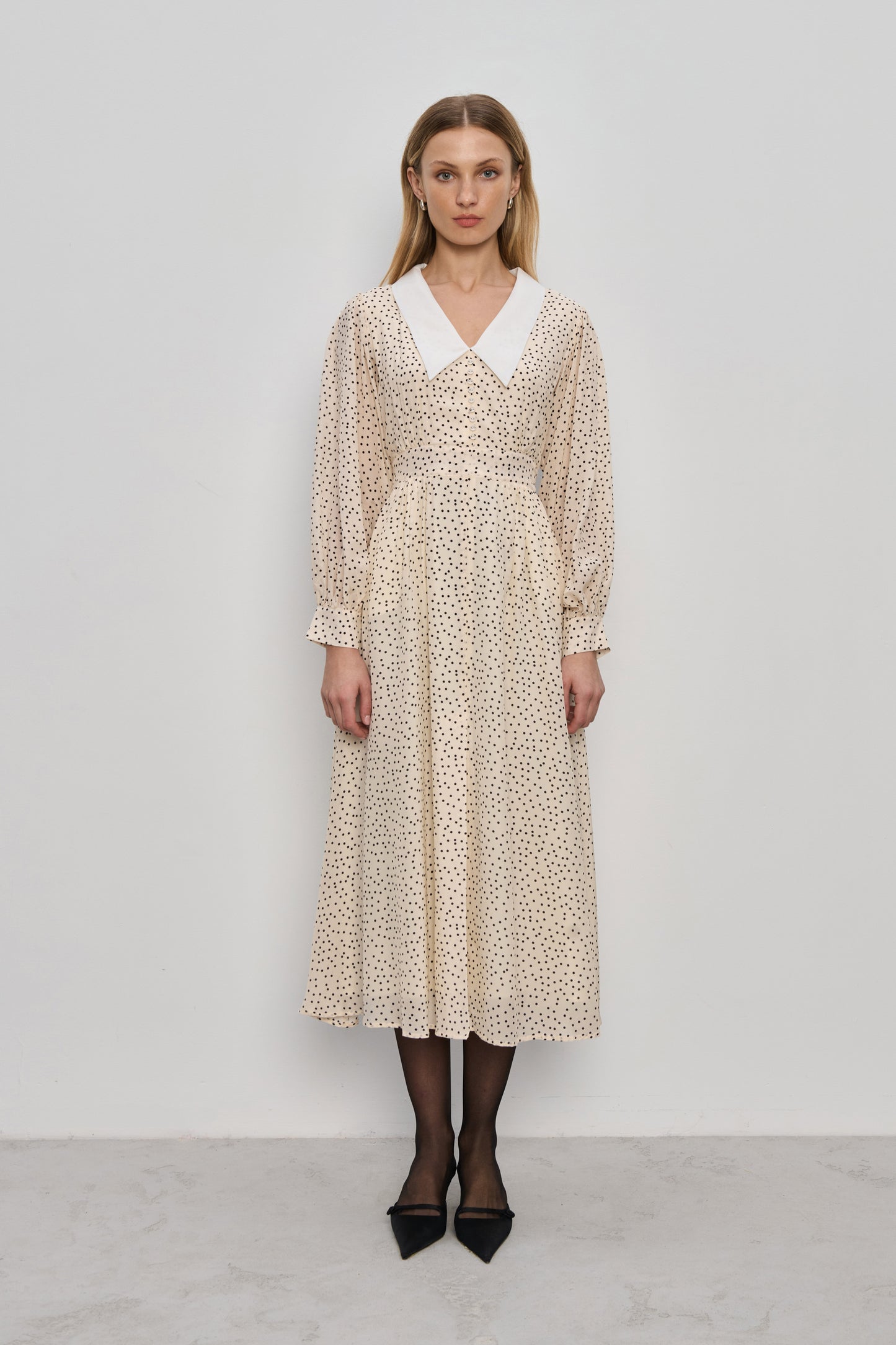 Avignon Cream silk dress