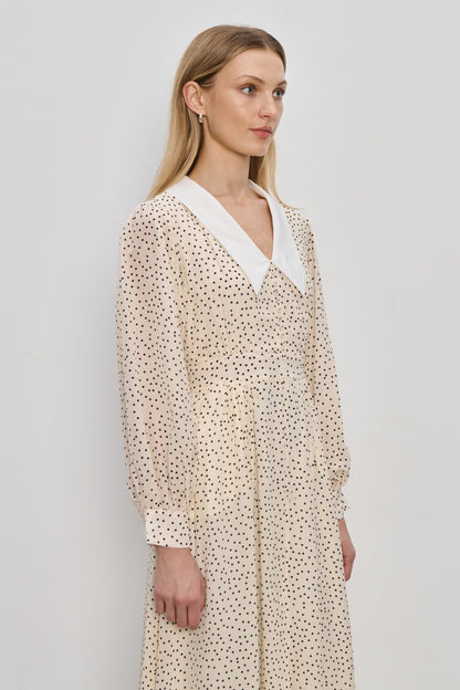 Avignon Cream silk dress