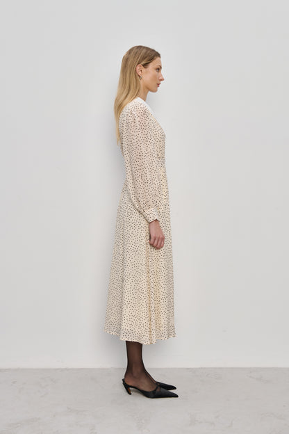 Avignon Cream silk dress