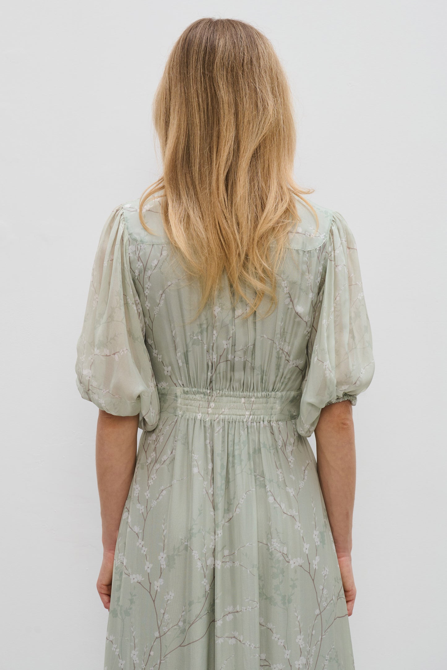 Antibes Green silk dress 