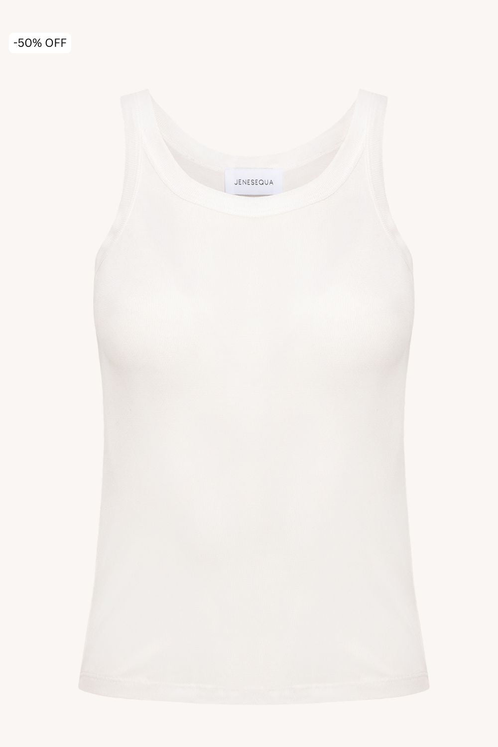 Jedwabny tank top Manila Cream