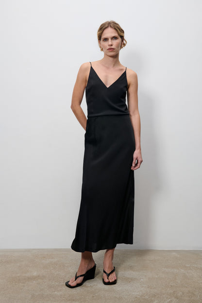 Jedwabny top Lugo Black