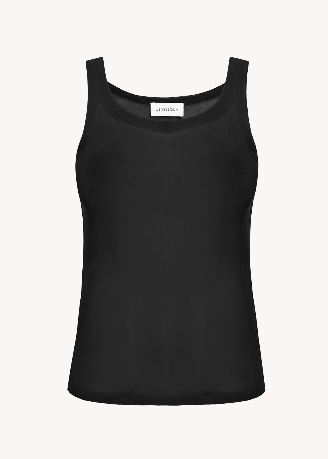 Jedwabny tank top Manila Black