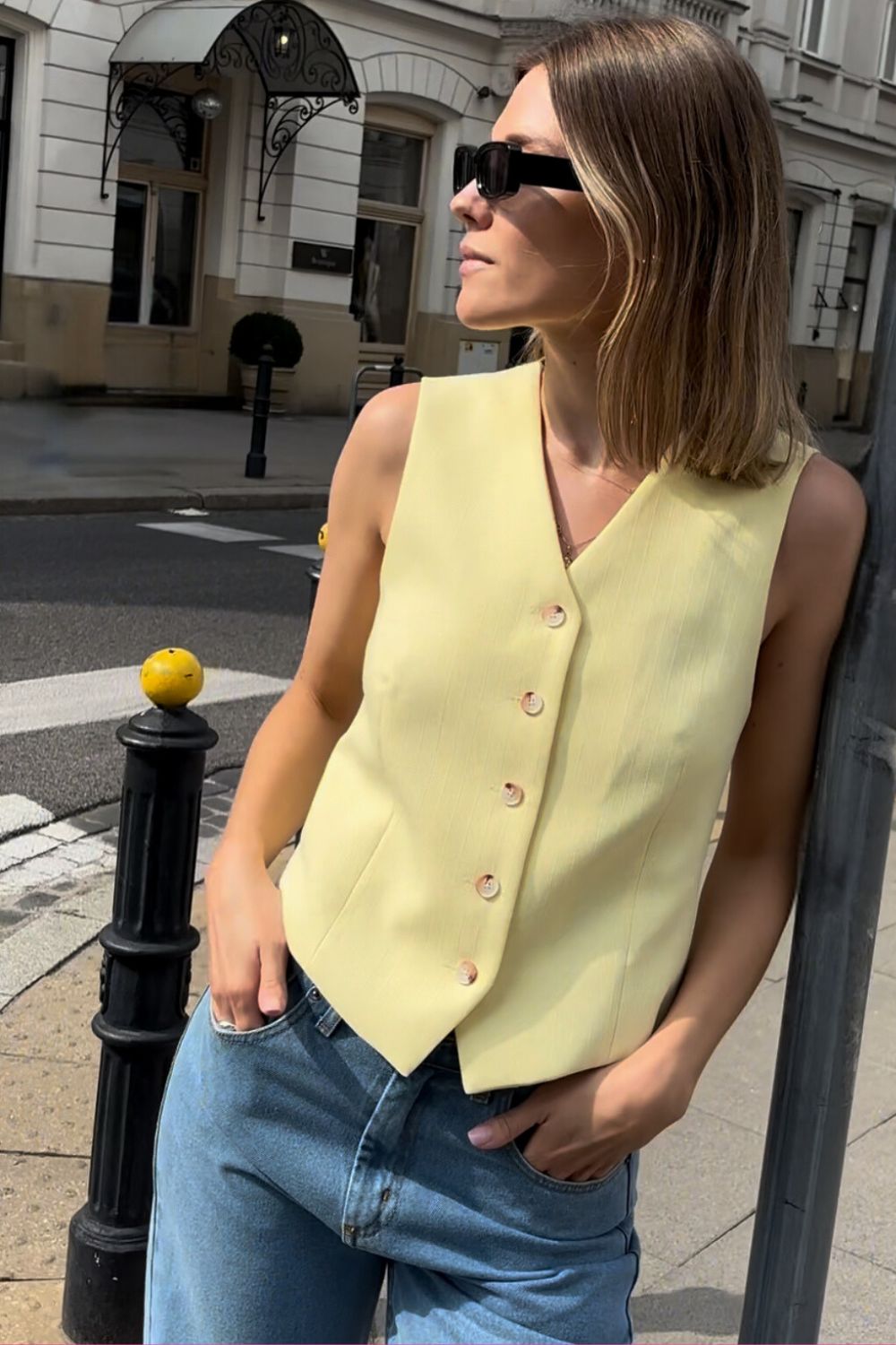 Wool Vest Venis Yellow