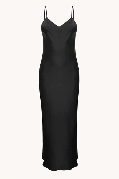 Lara Black silk dress 