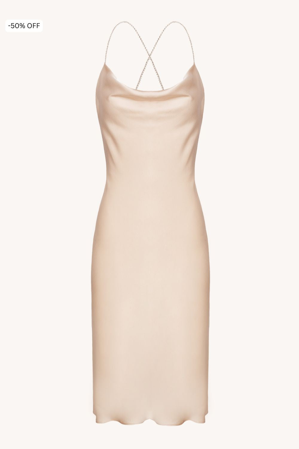 Nancy Champagne Silk Dress