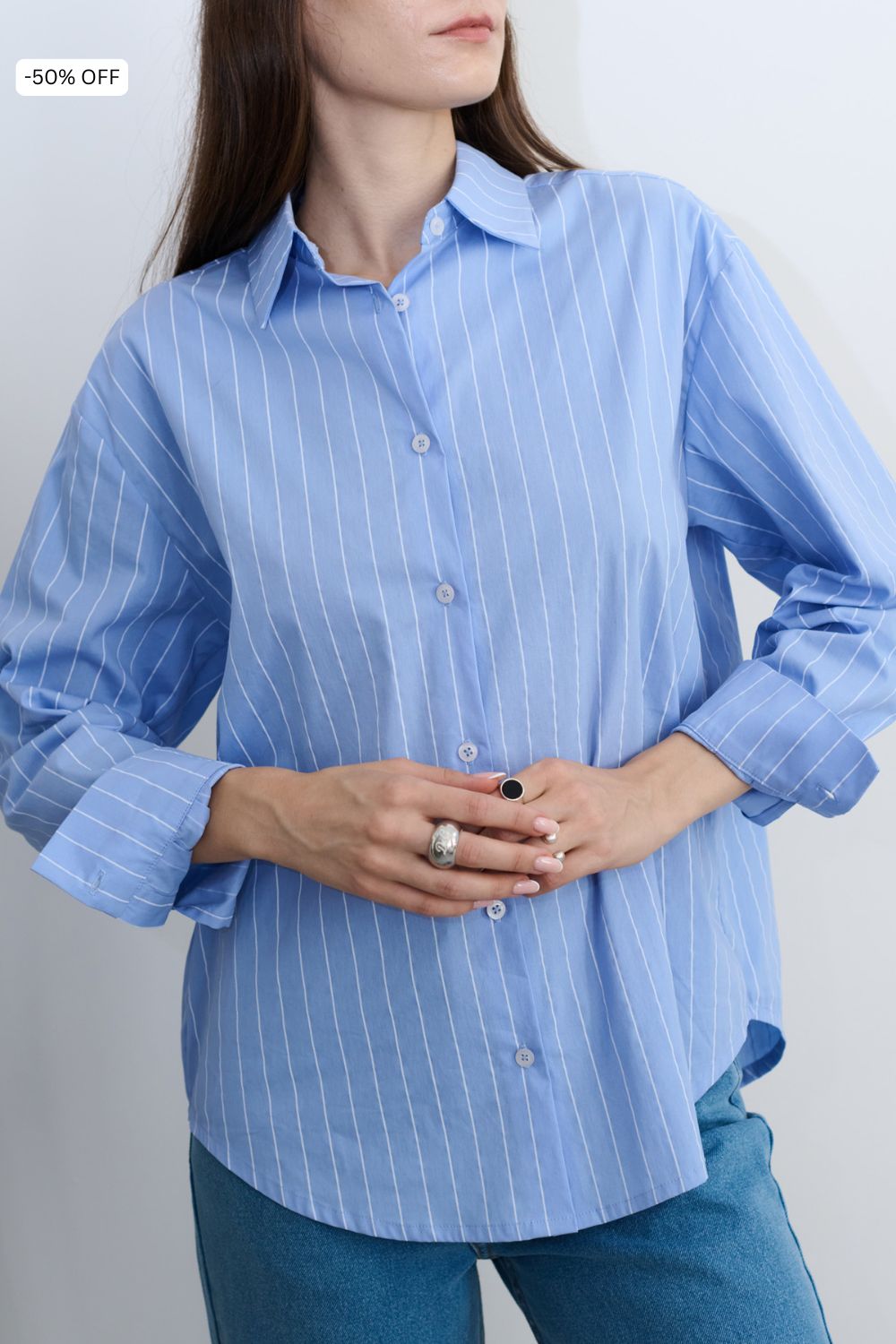 Michelle Blue Stripes Shirt