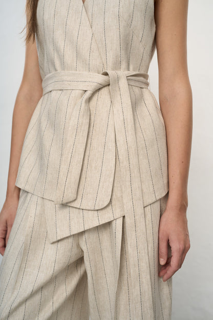Kamizelka Core Stripe Beige