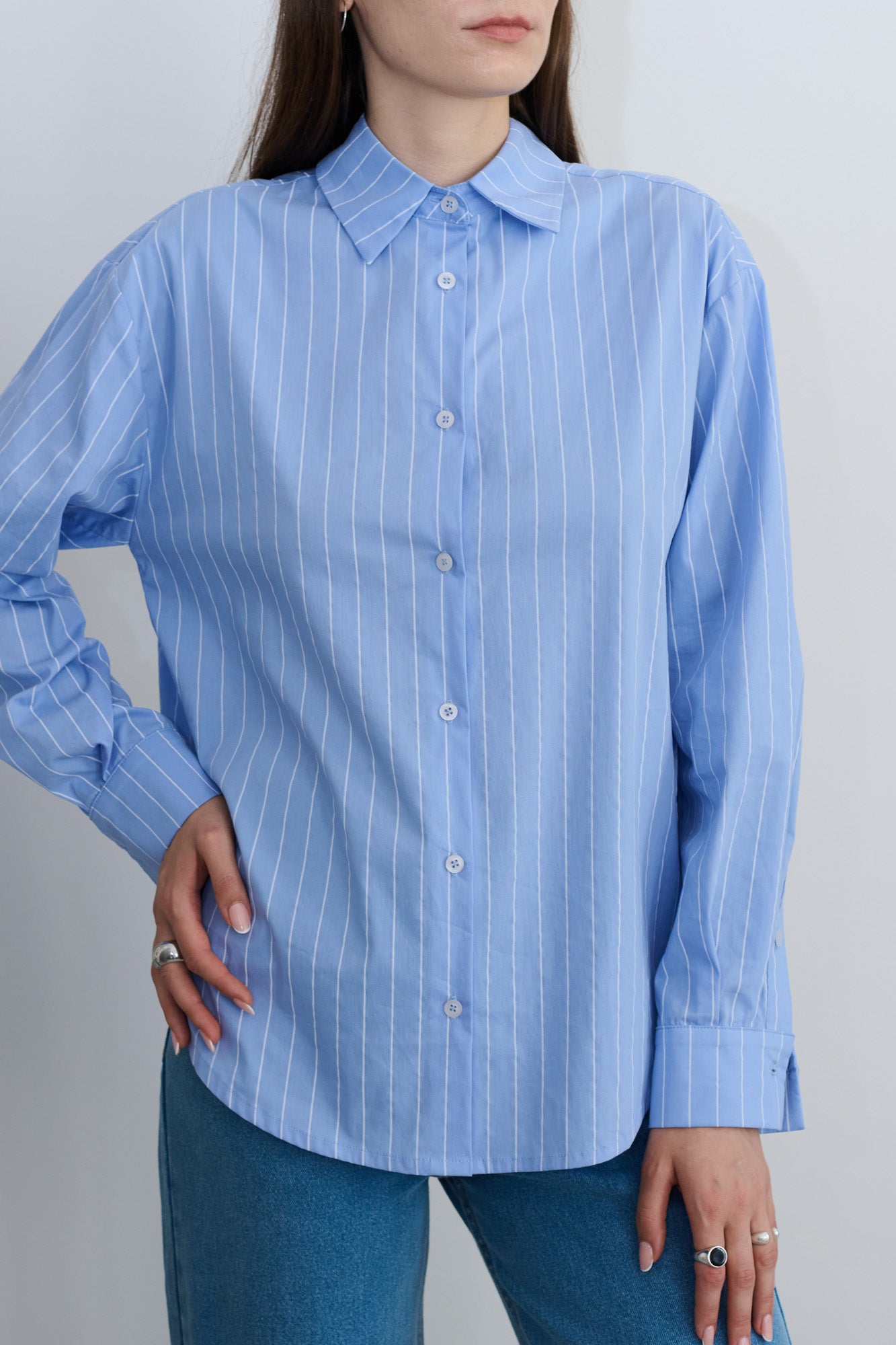 Michelle Blue Stripes Shirt