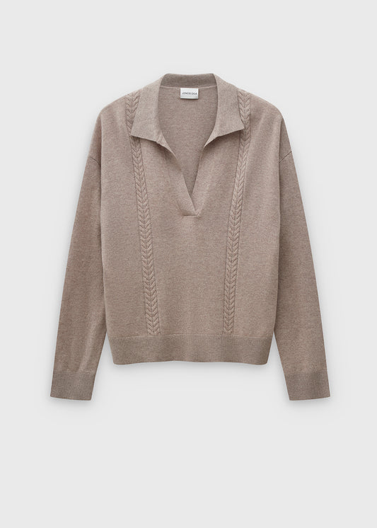 Sweter Emma Polo Beige