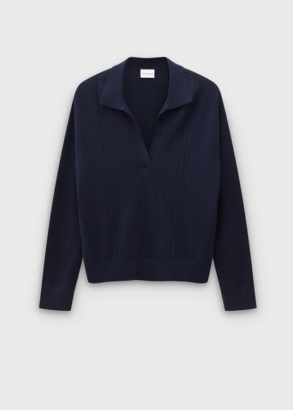 Sweter Emma Polo Navy Blue