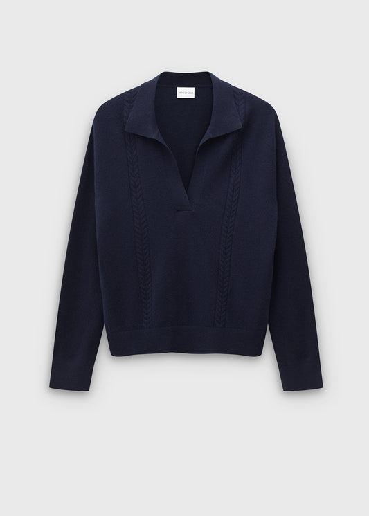 Sweter Emma Polo Navy Blue