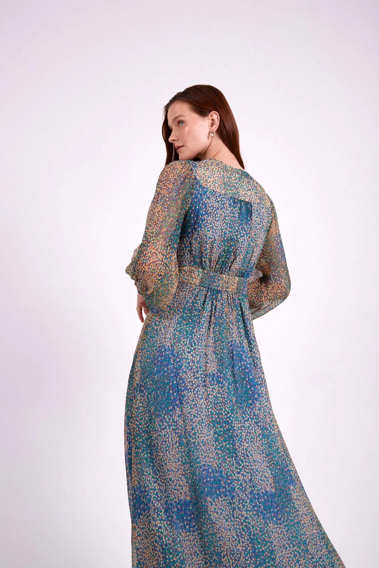 Antibes Blue silk dress 