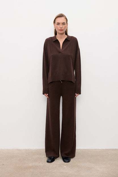 Sweter Emma Polo Chocolate