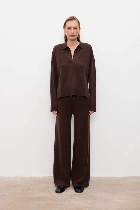Sweter Emma Polo Chocolate