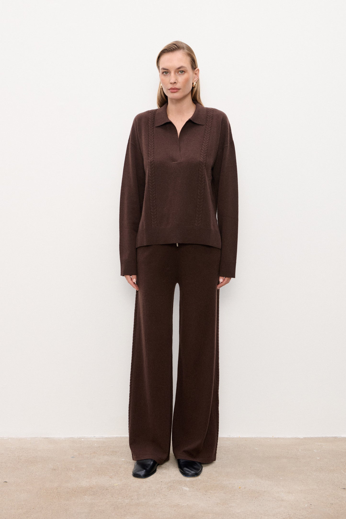 Sweter Emma Polo Chocolate