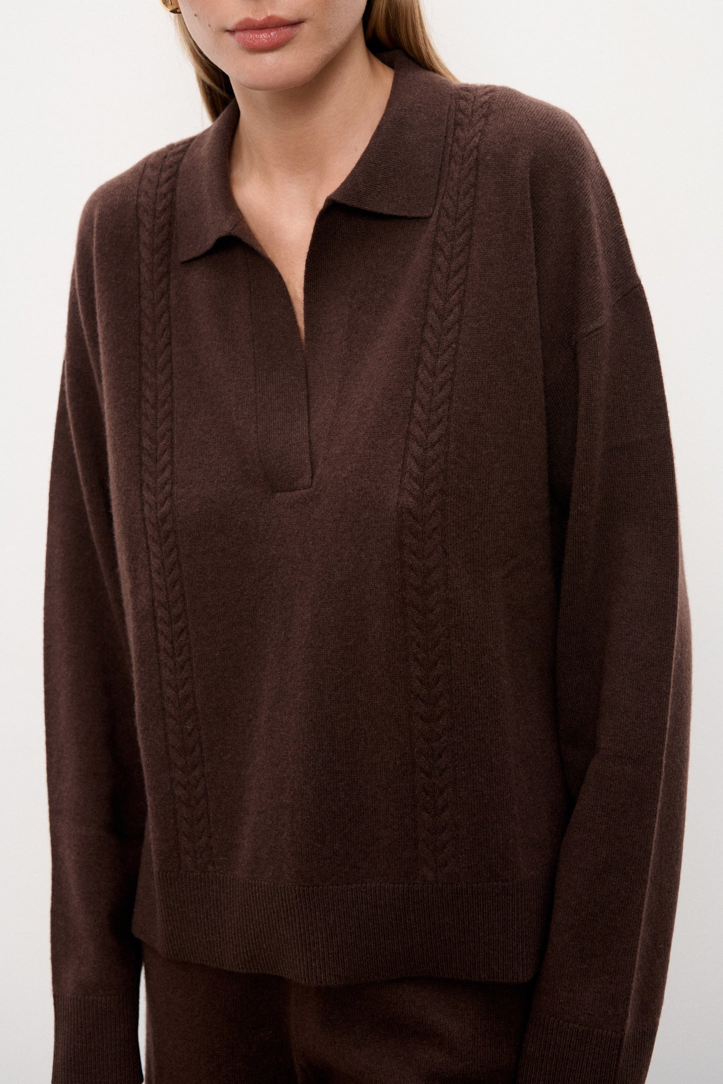 Sweter Emma Polo Chocolate