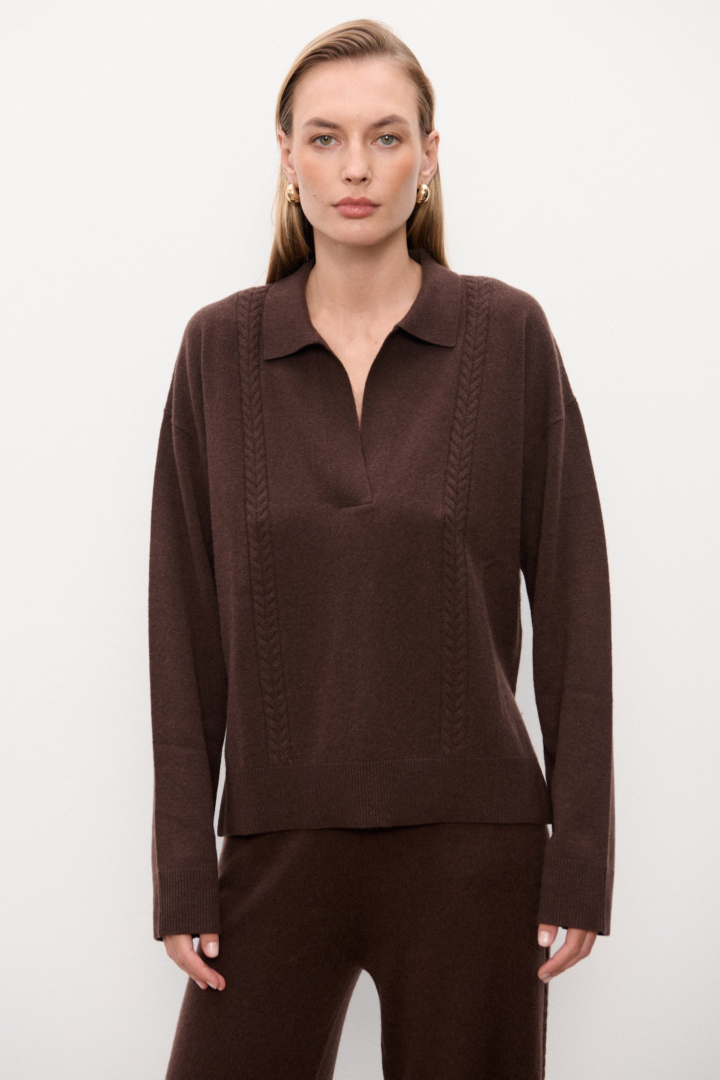 Sweter Emma Polo Chocolate
