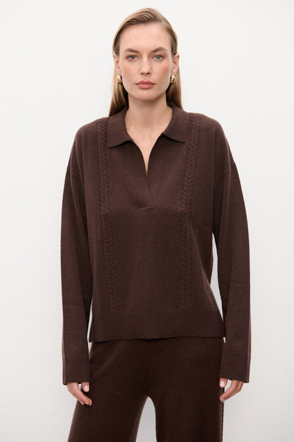 Sweter Emma Polo Chocolate