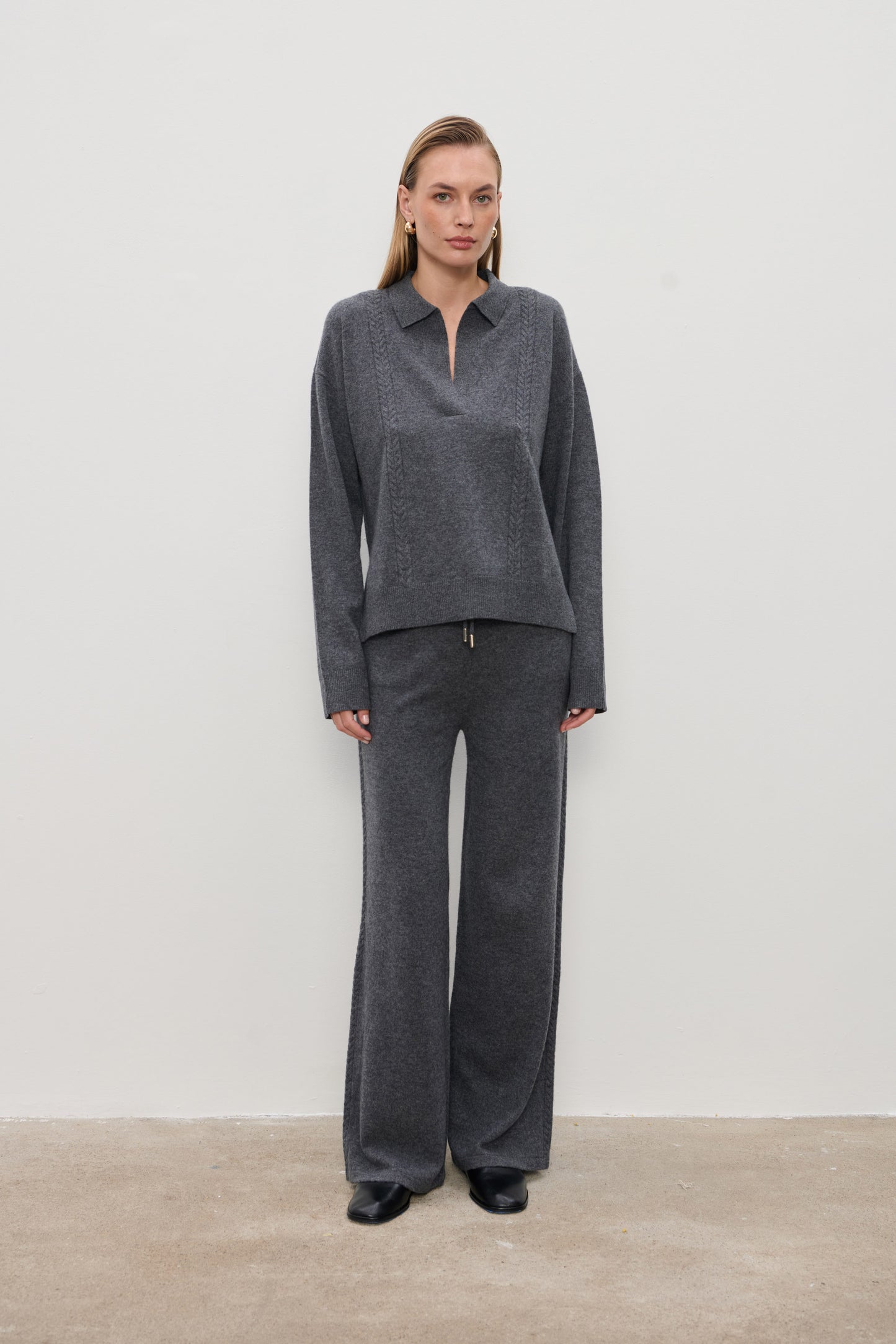 Sweter Emma Polo Grey