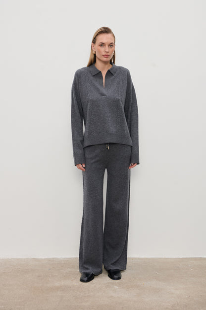 Sweter Emma Polo Grey