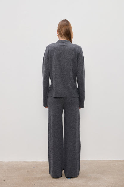 Sweter Emma Polo Grey
