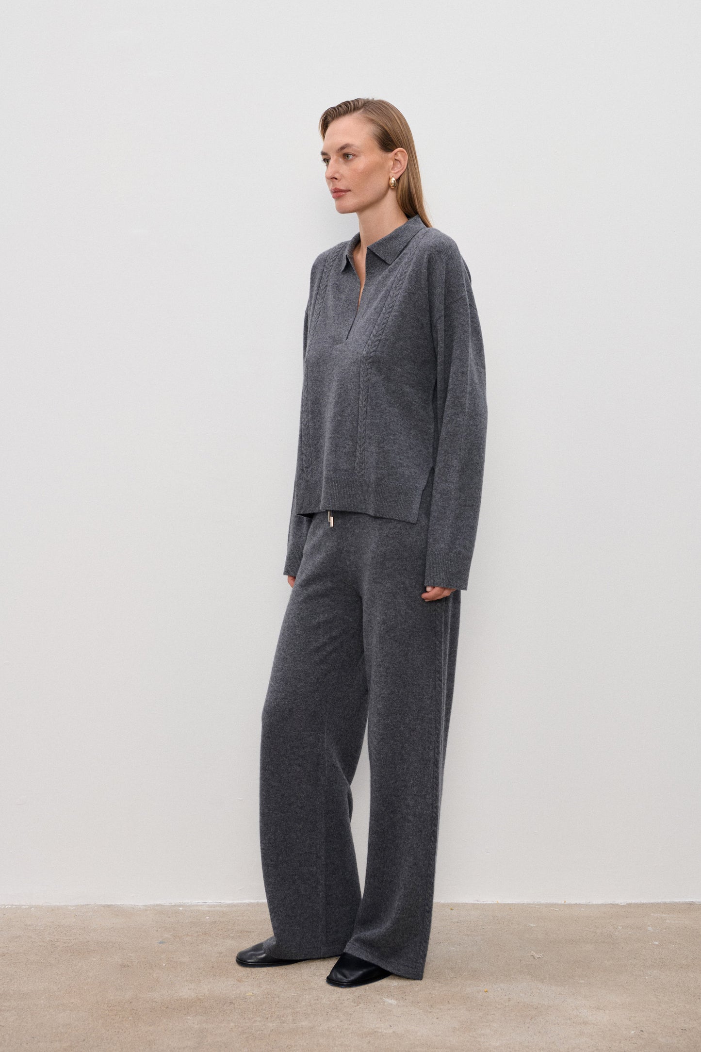 Sweter Emma Polo Grey