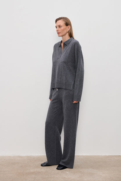 Sweter Emma Polo Grey