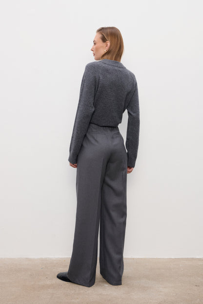 Spodnie wełniane Paul Grey