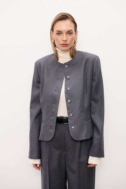 Marynarka Cropped Harry Light Grey