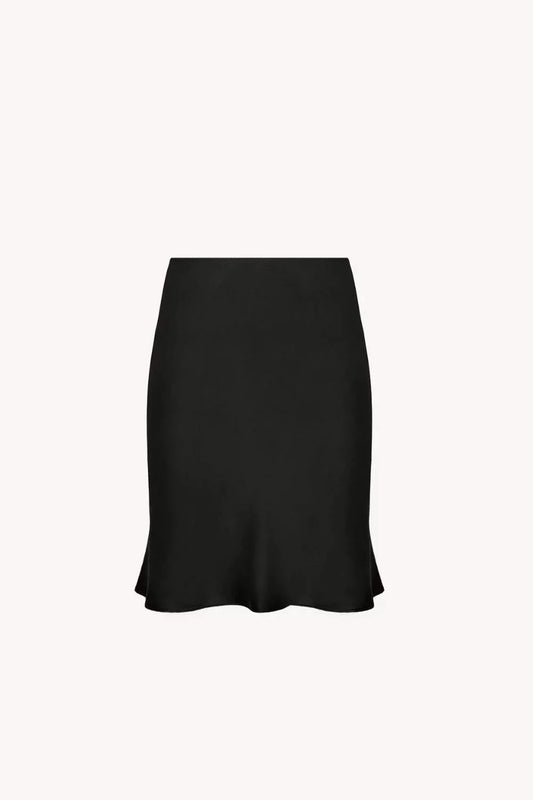 Mini Black silk skirt