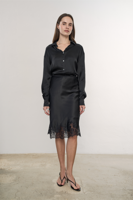 Spódnica jedwabna Vivienne Black