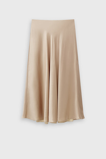 Roanne Maxi Black silk skirt