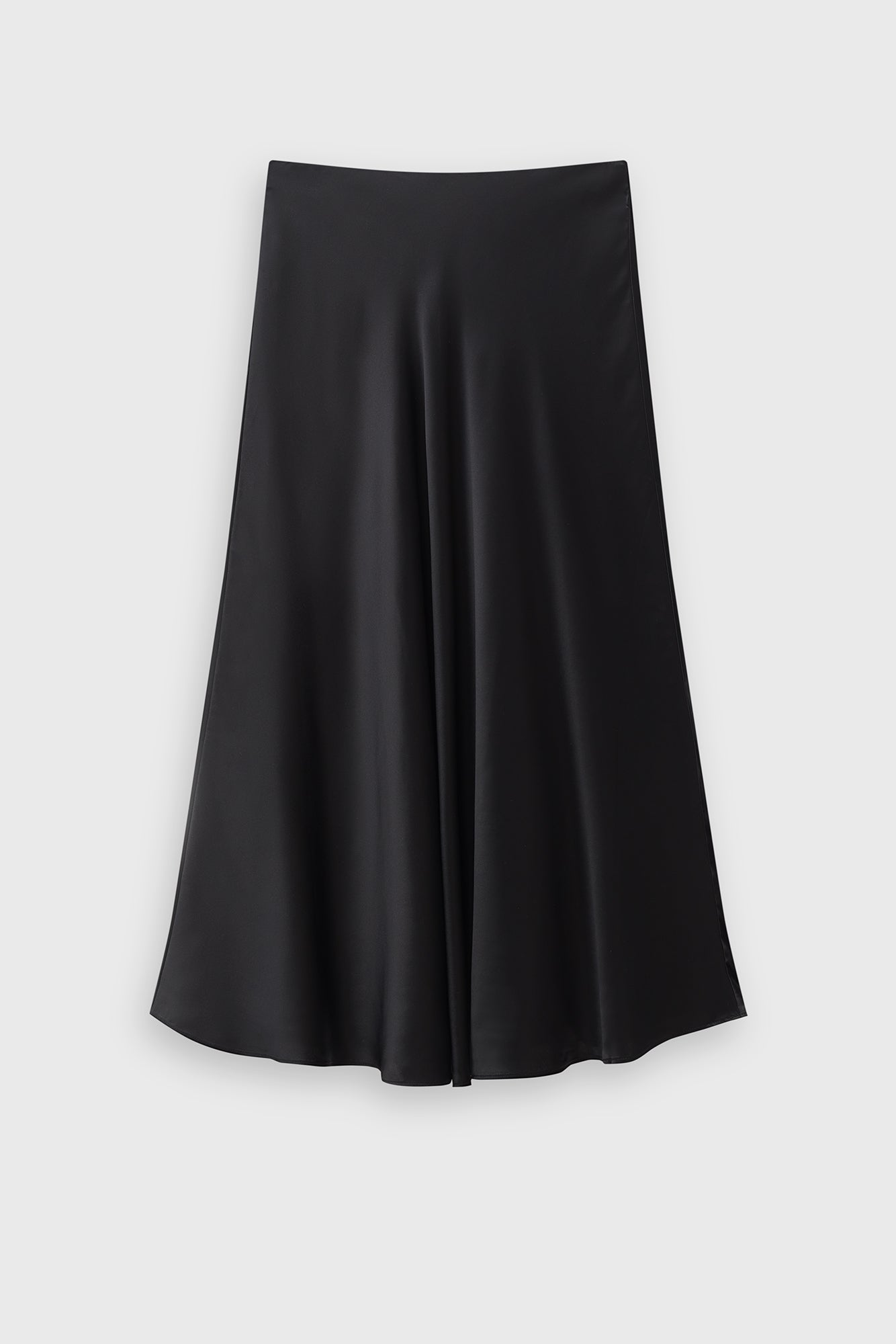 Roanne Maxi Black silk skirt