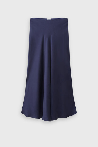 Spódnica jedwabna Viva Navy Blue
