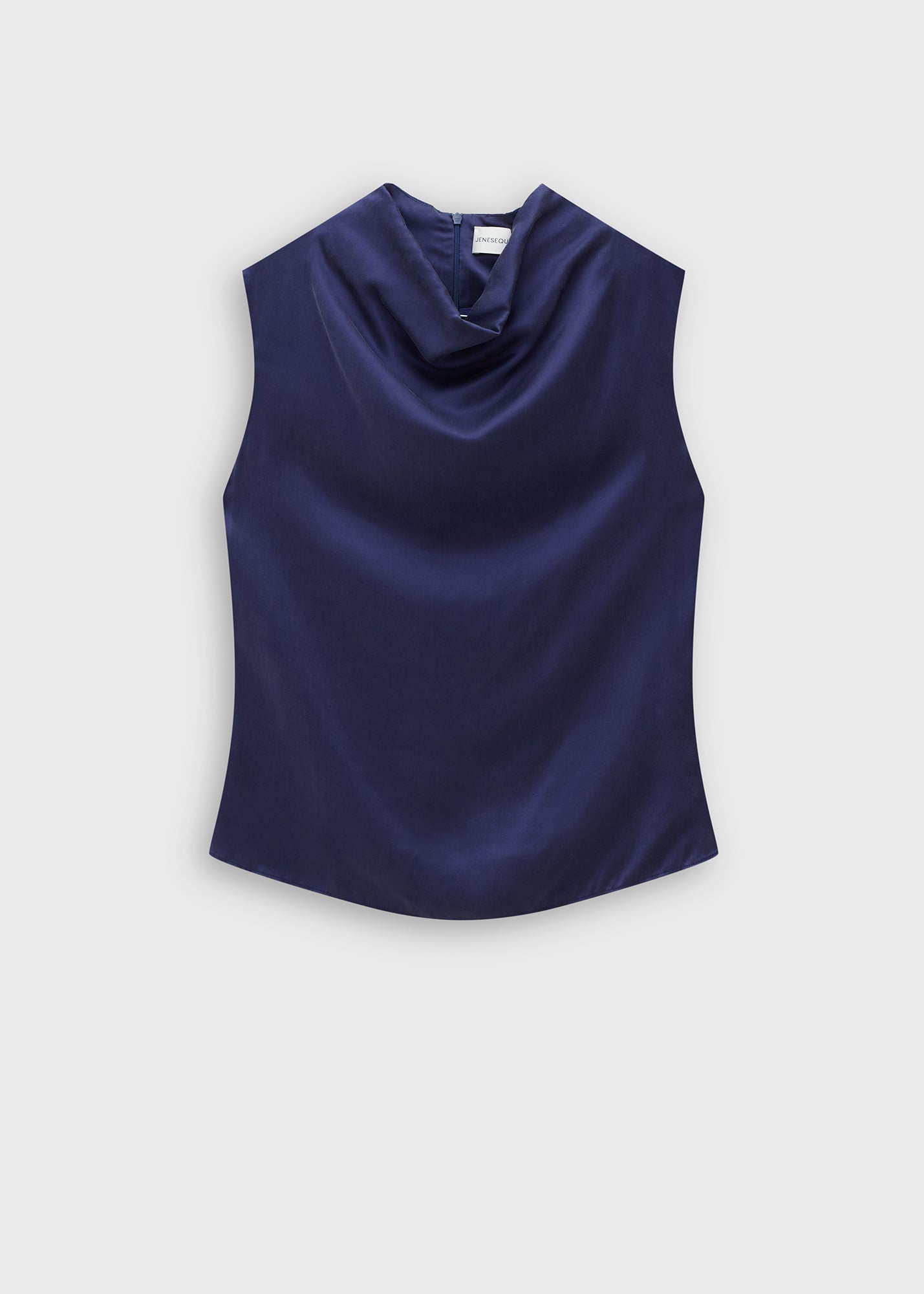 Top jedwabny Naomi Navy Blue
