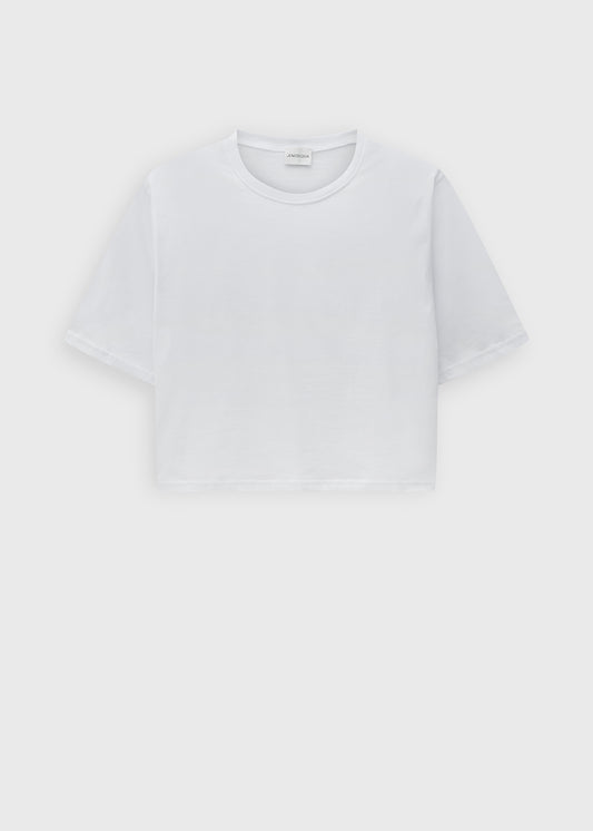 T-shirt Crop Mess White