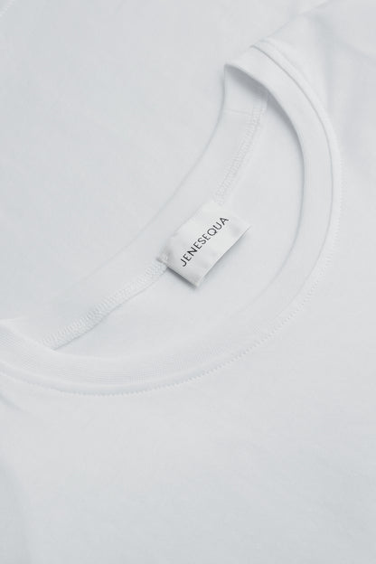 T-shirt Crop Mess White