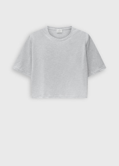T-shirt Crop Mess Grey