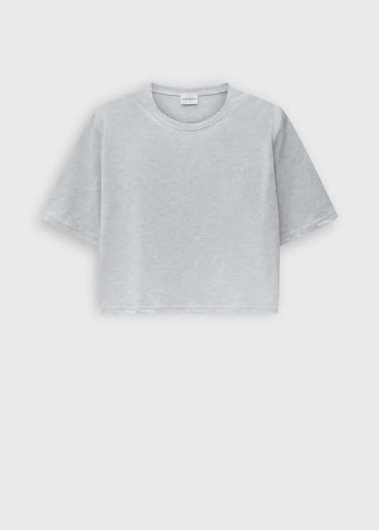 T-shirt Crop Mess Grey