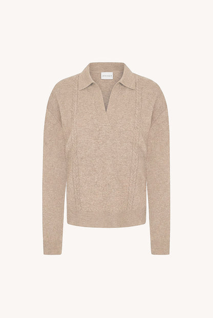 Sweter Emma Polo Beige
