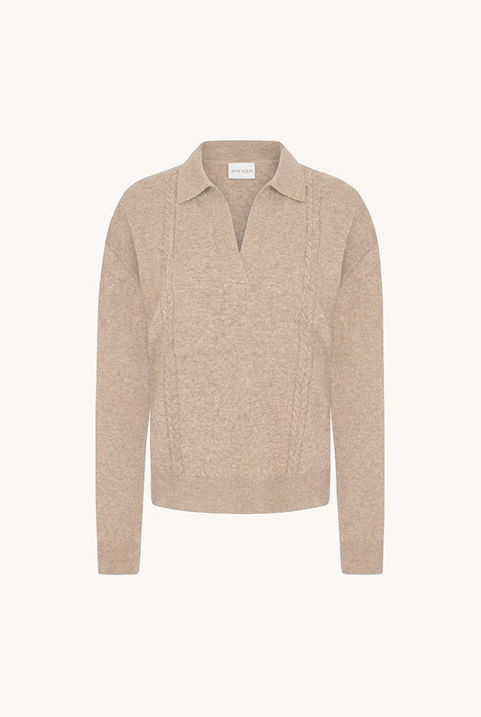 Sweter Emma Polo Beige